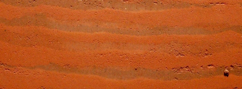 Closeup of a Rammed Earth Wall