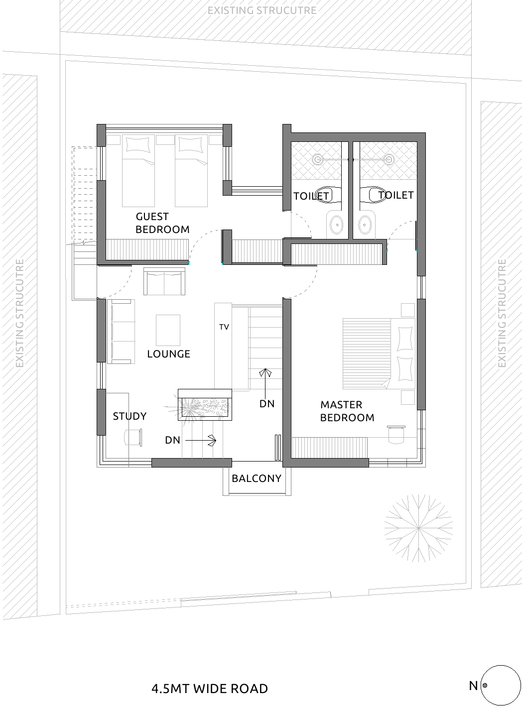 First Floor Plan for Slit House