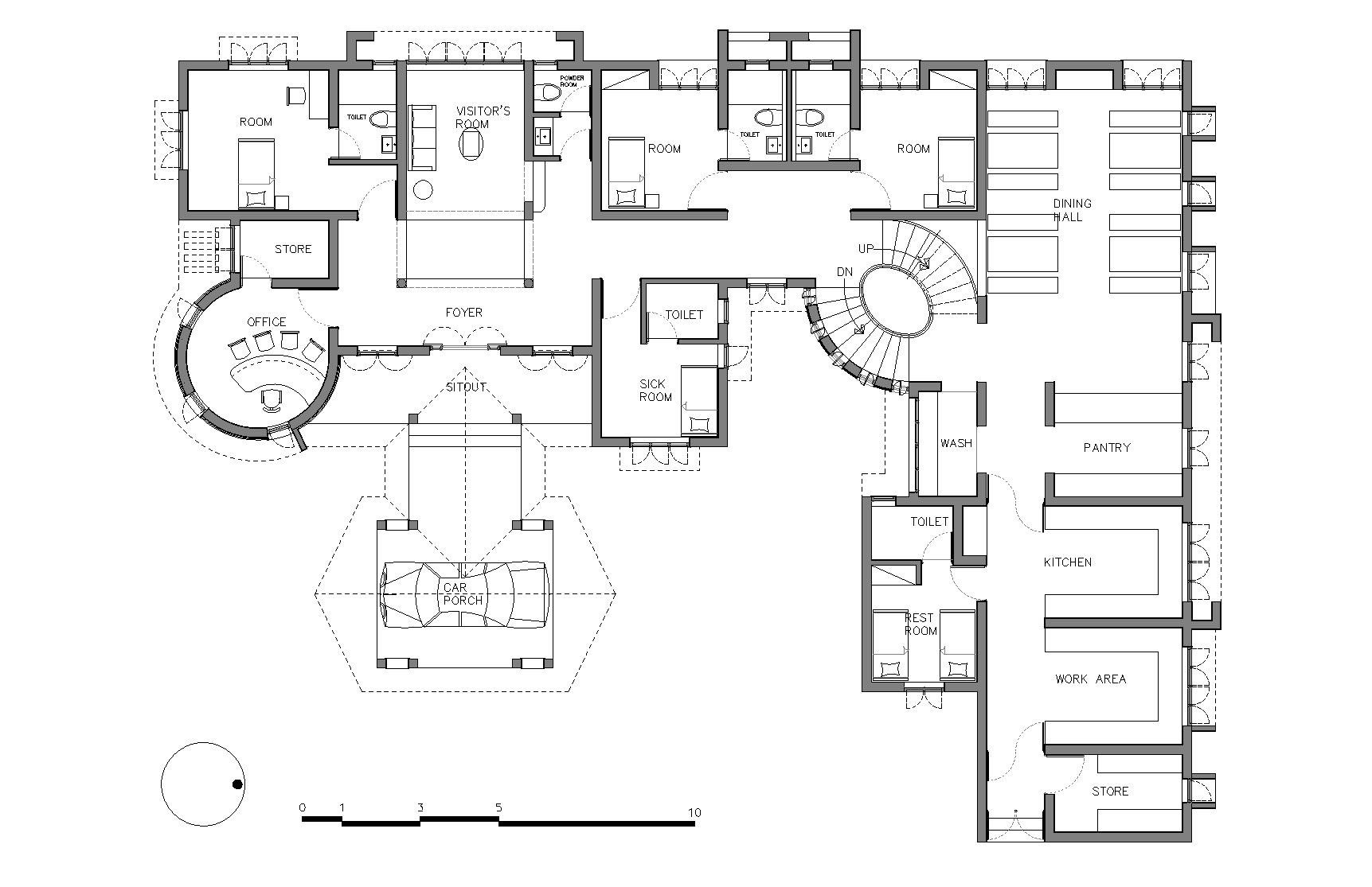 Ground Floor Plan of Gril's Home