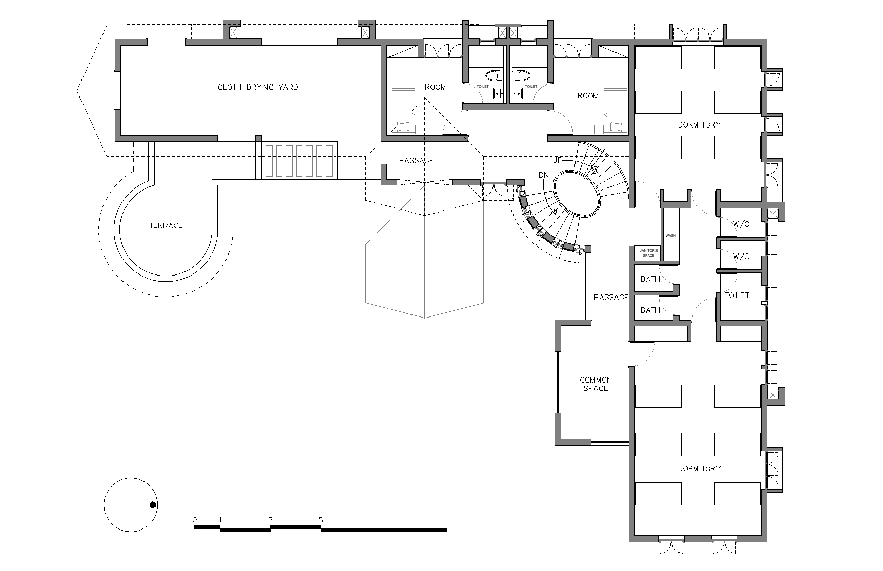 Second Floor Plan of Gril's Home